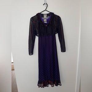 Girls purple/red dress with shawl cover up. Perfect for a formal occasion.